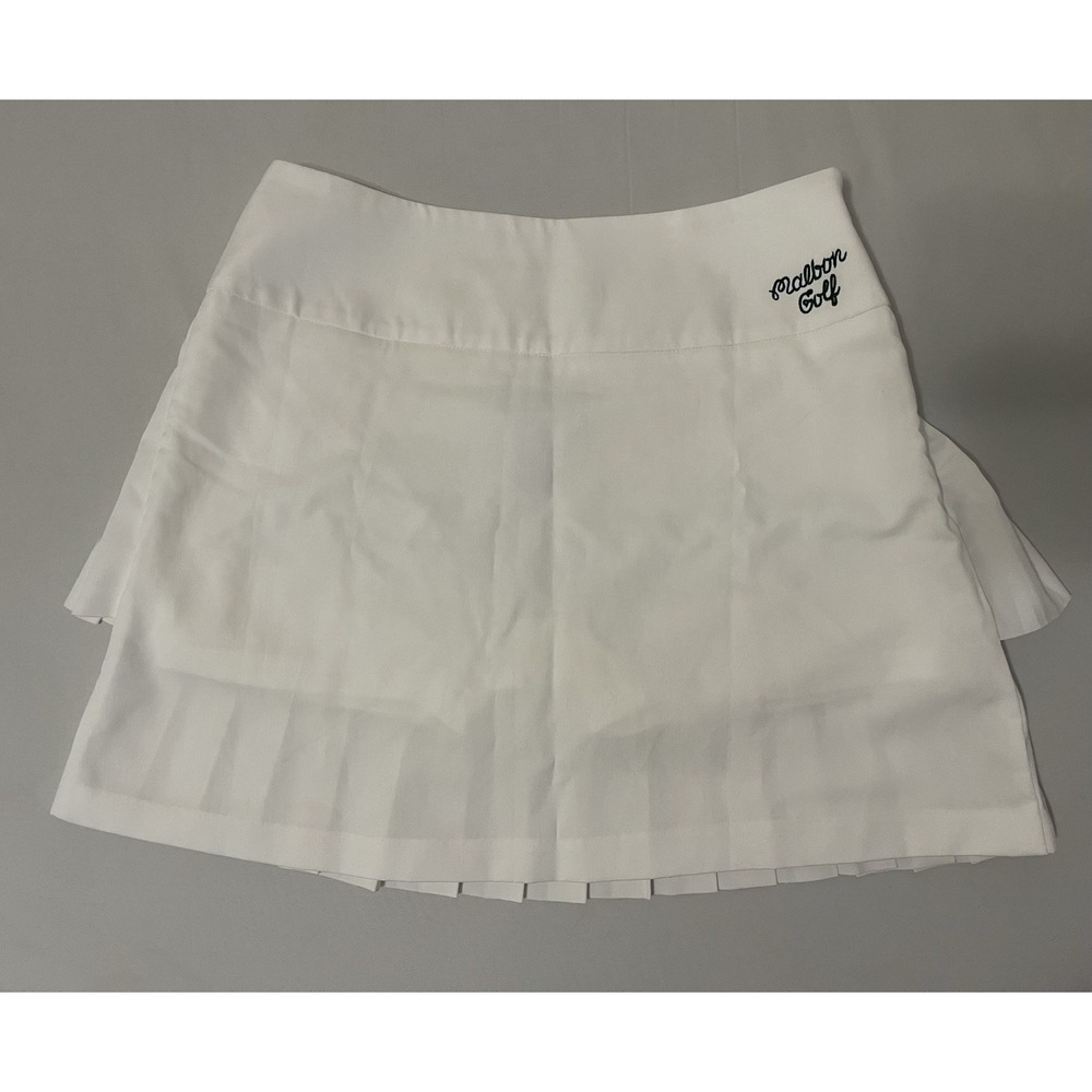 malbon golf women Skirt White Green Script S/M